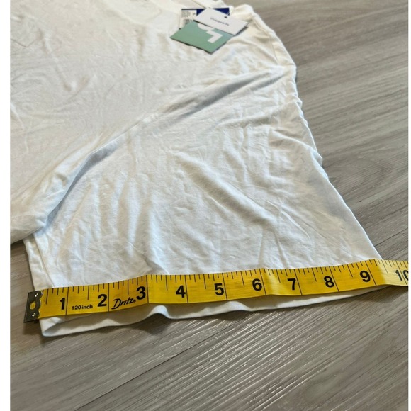 JoyLab Cropped Fit T Shirt White XL Basic Casual Everyday Top NWT - Picture 7 of 9